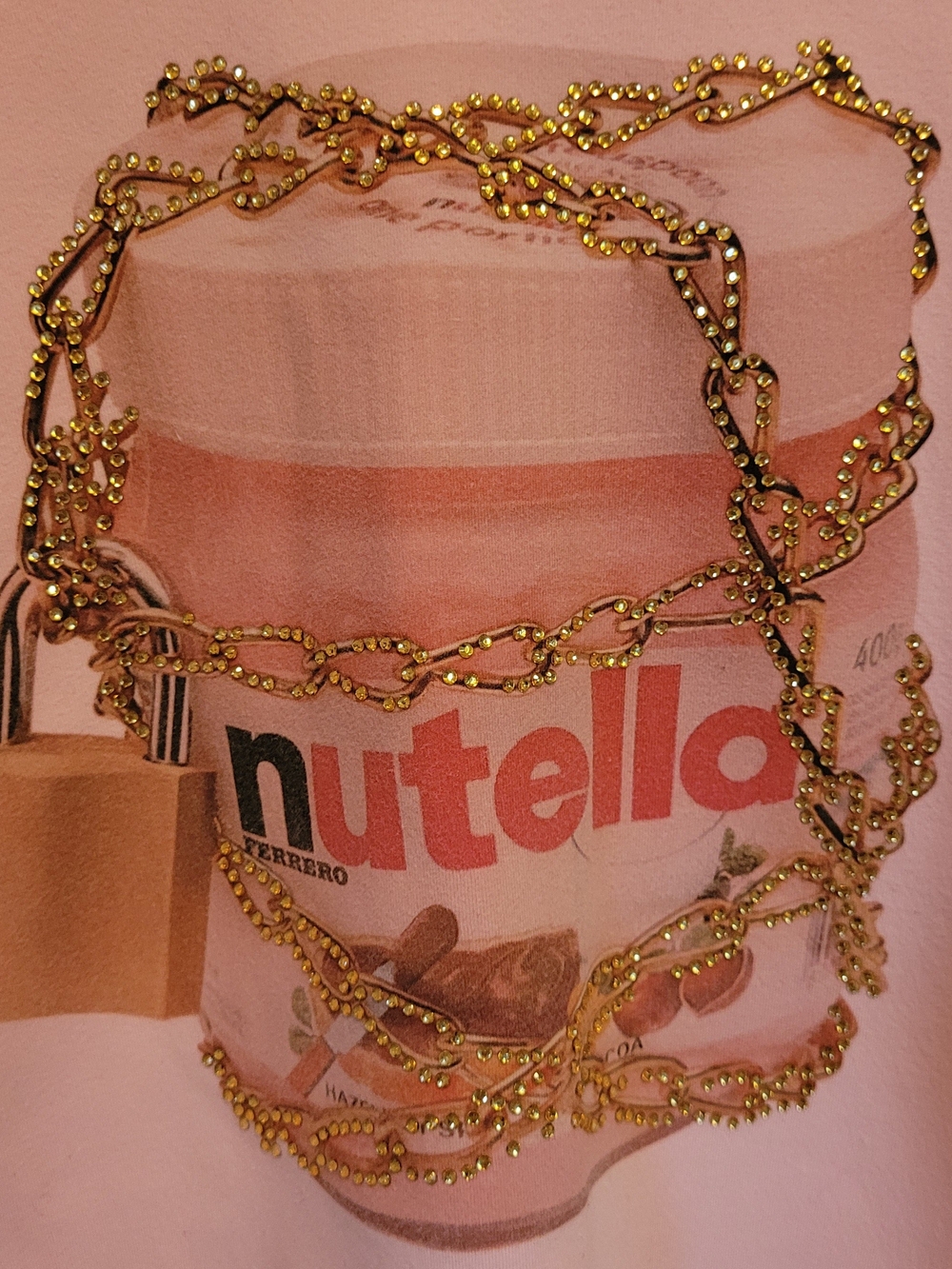 Pink Nutella Graphic Hoodie S - Picture 2 of 4